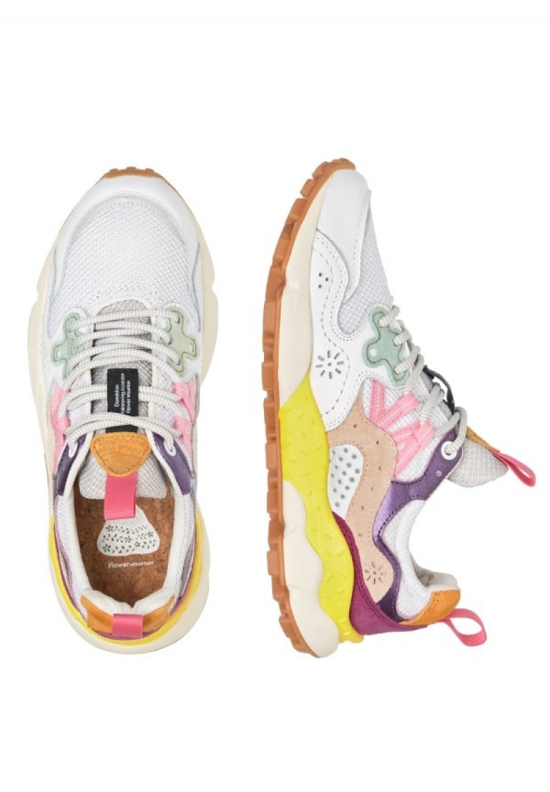 Adidasy Damskie Flower Mountain Yamano 3 Białe Fioletowe | JGP2853KJ