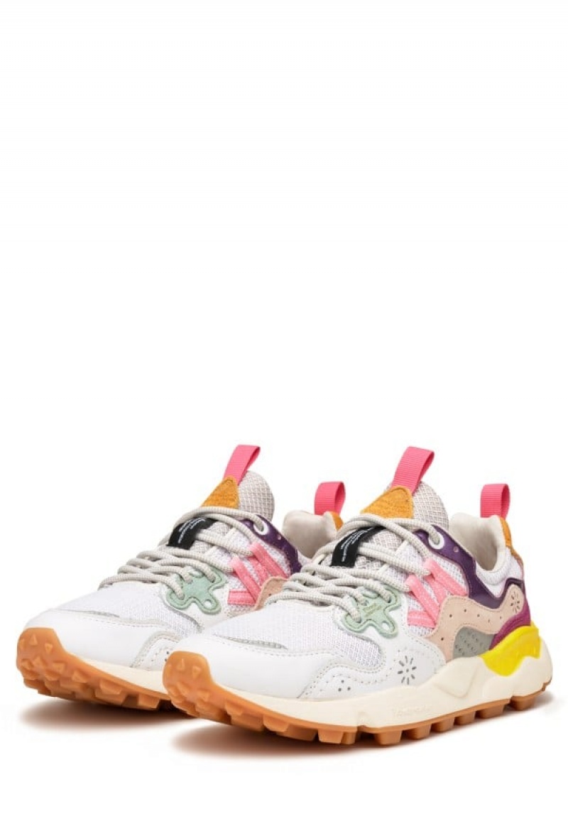 Adidasy Damskie Flower Mountain Yamano 3 Białe Fioletowe | JGP2853KJ