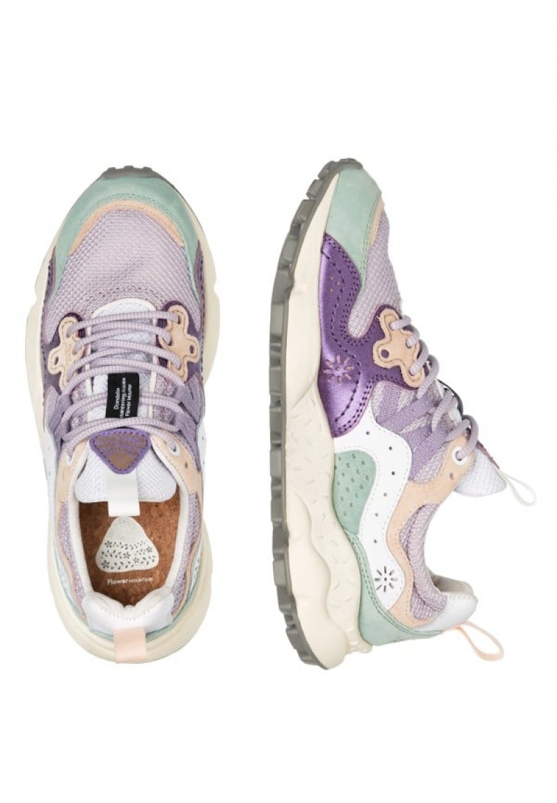 Adidasy Damskie Flower Mountain Yamano 3 Fioletowe Turkusowe | ZJS132ZT