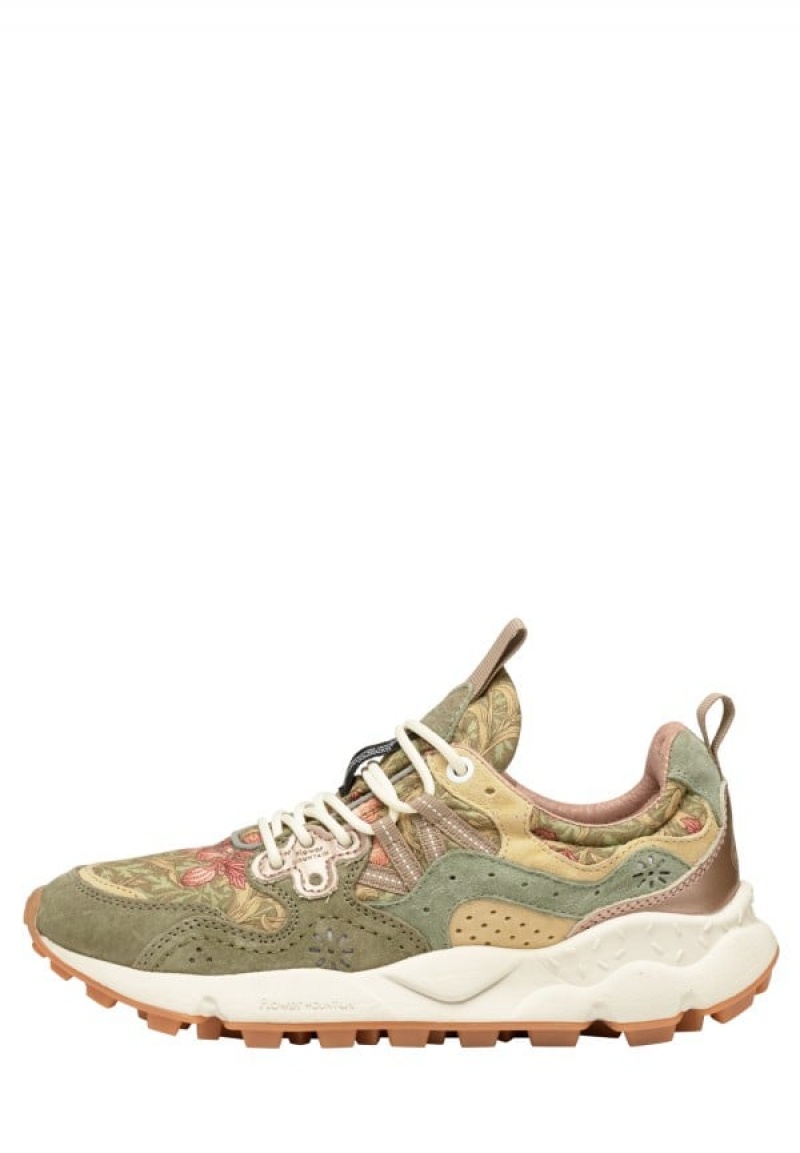 Adidasy Damskie Flower Mountain Yamano 3 Zielone Beżowe | HRS7618RO