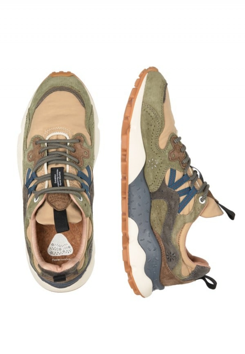 Adidasy Męskie Flower Mountain Yamano 3 Zielone Beżowe | FBO5529SK