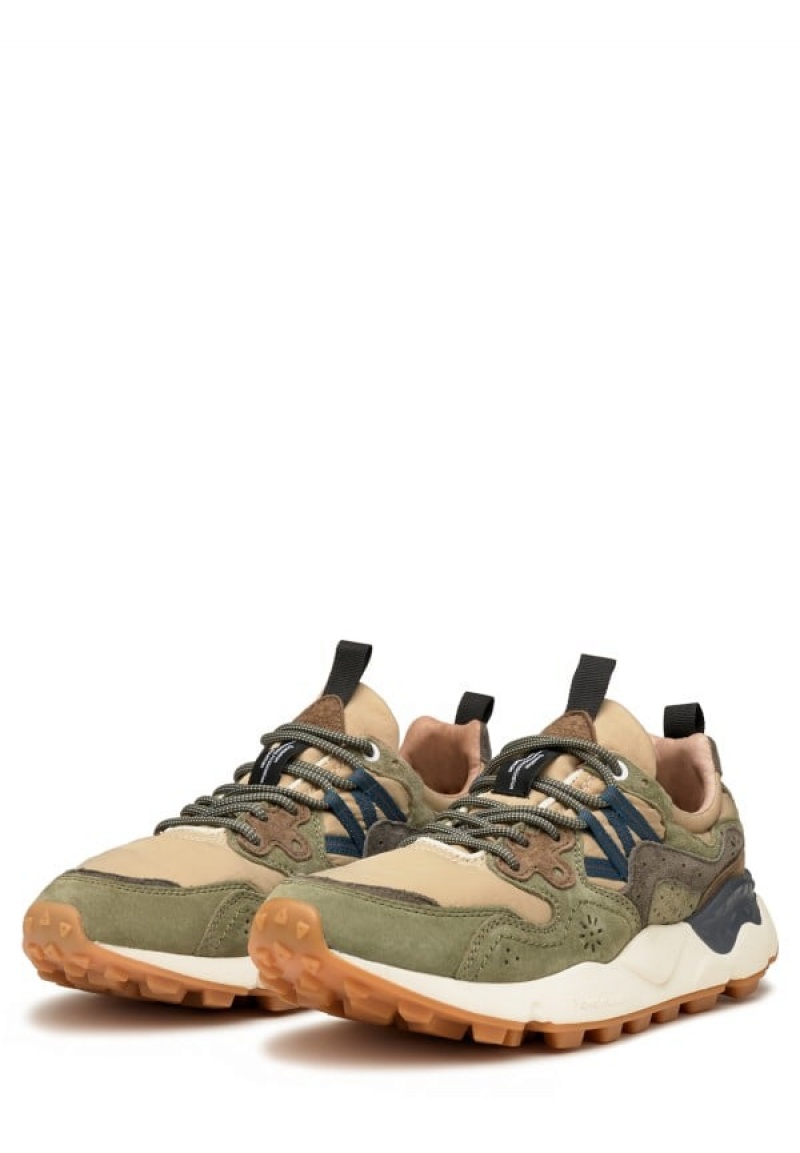 Adidasy Męskie Flower Mountain Yamano 3 Zielone Beżowe | FBO5529SK